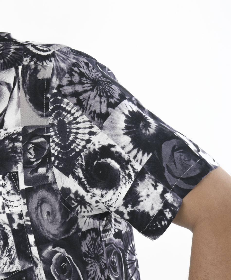 Camisa hombre tie dye flor