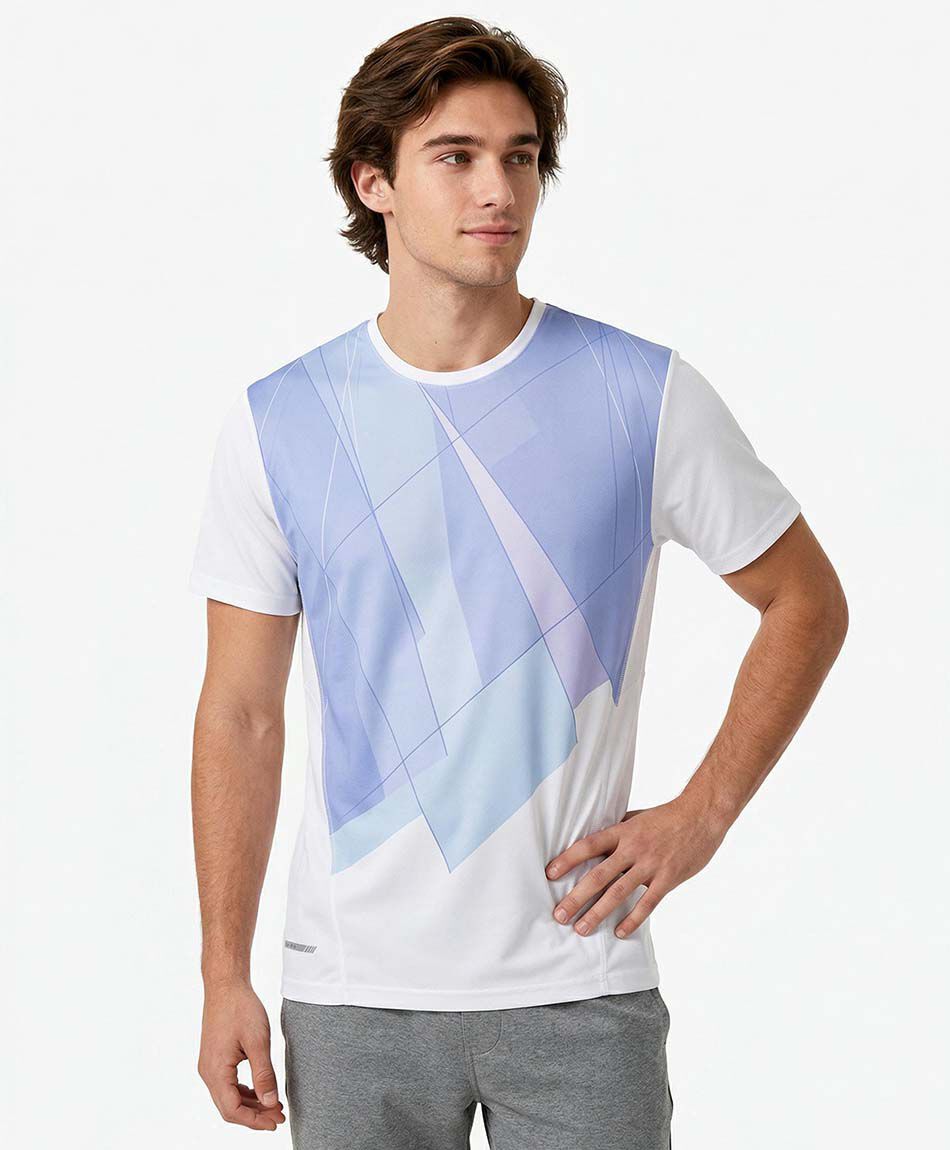 Polera deportiva hombre geometrica