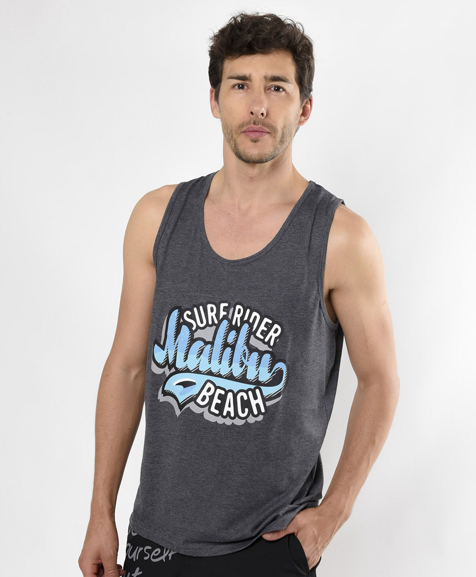 Polera hombre malibu sin mangas Polera hombre malibu sin mangas