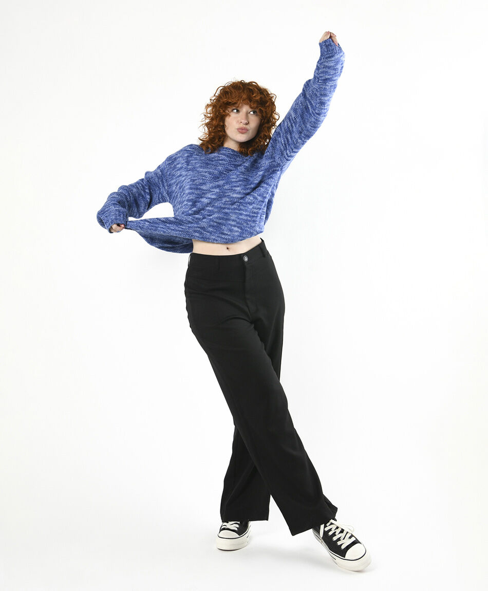 Pantal&oacute;n mujer liso negro