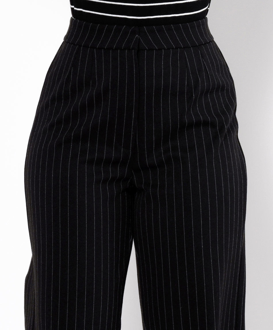 Pantal&oacute;n mujer l&iacute;neas verticales wide
