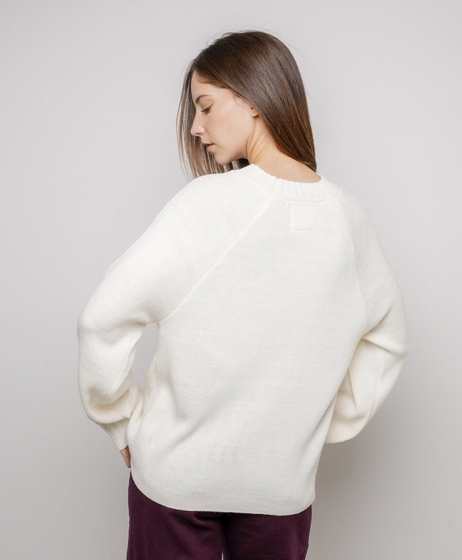 Sweater mujer encaje mangas