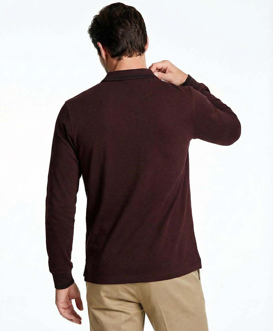 Polera hombre polo burdeo