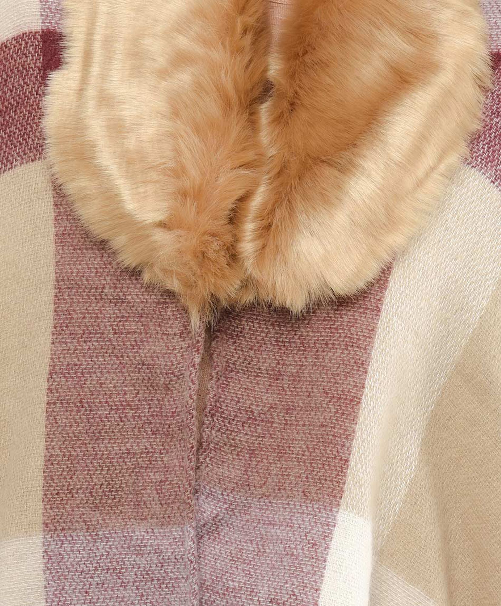 Poncho mujer cuadros cuello Poncho mujer cuadros cuello
