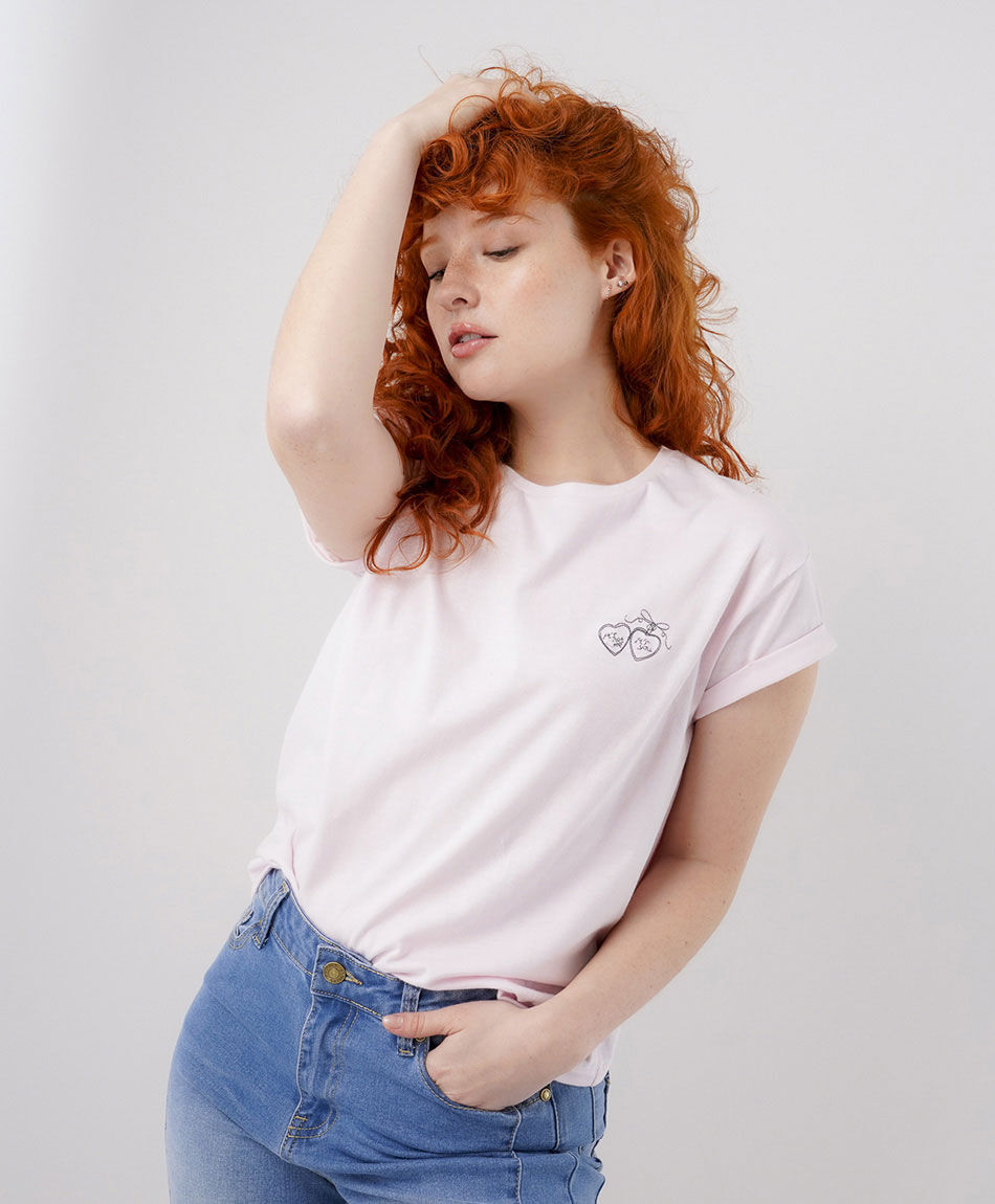 Polera mujer corazones