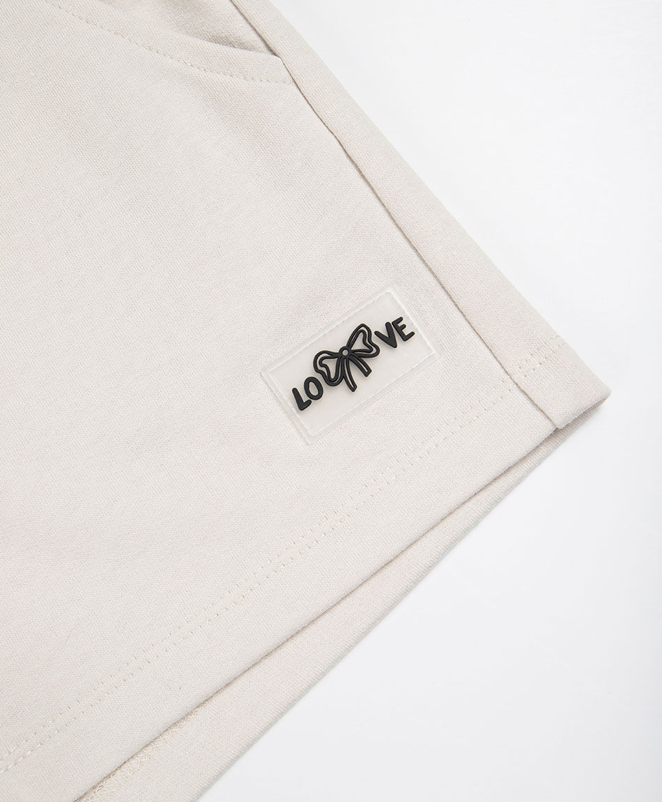 Short ni&ntilde;a b&aacute;sico beige