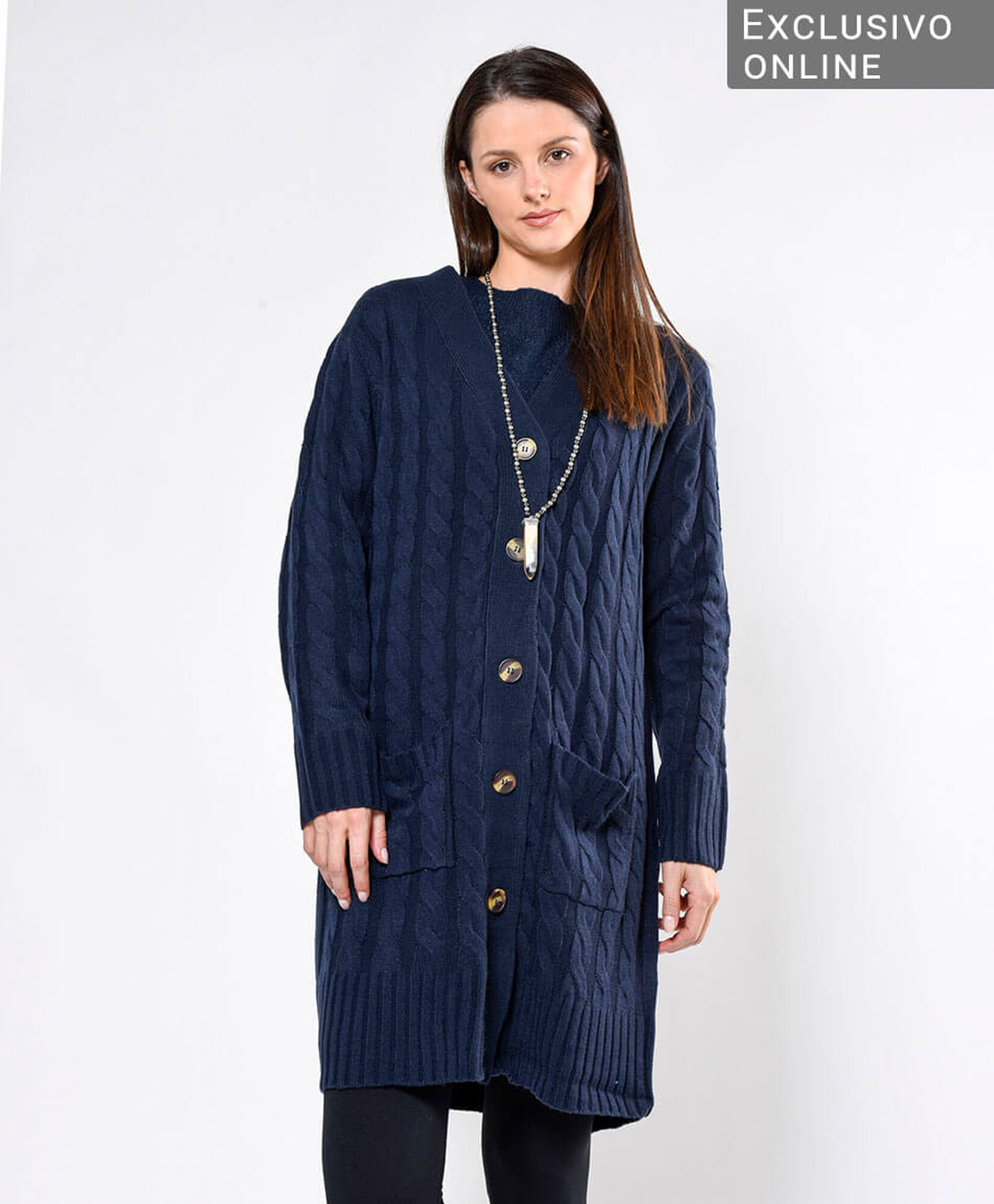 Cardigan mujer extra largo trenzas Cardigan mujer extra largo trenzas