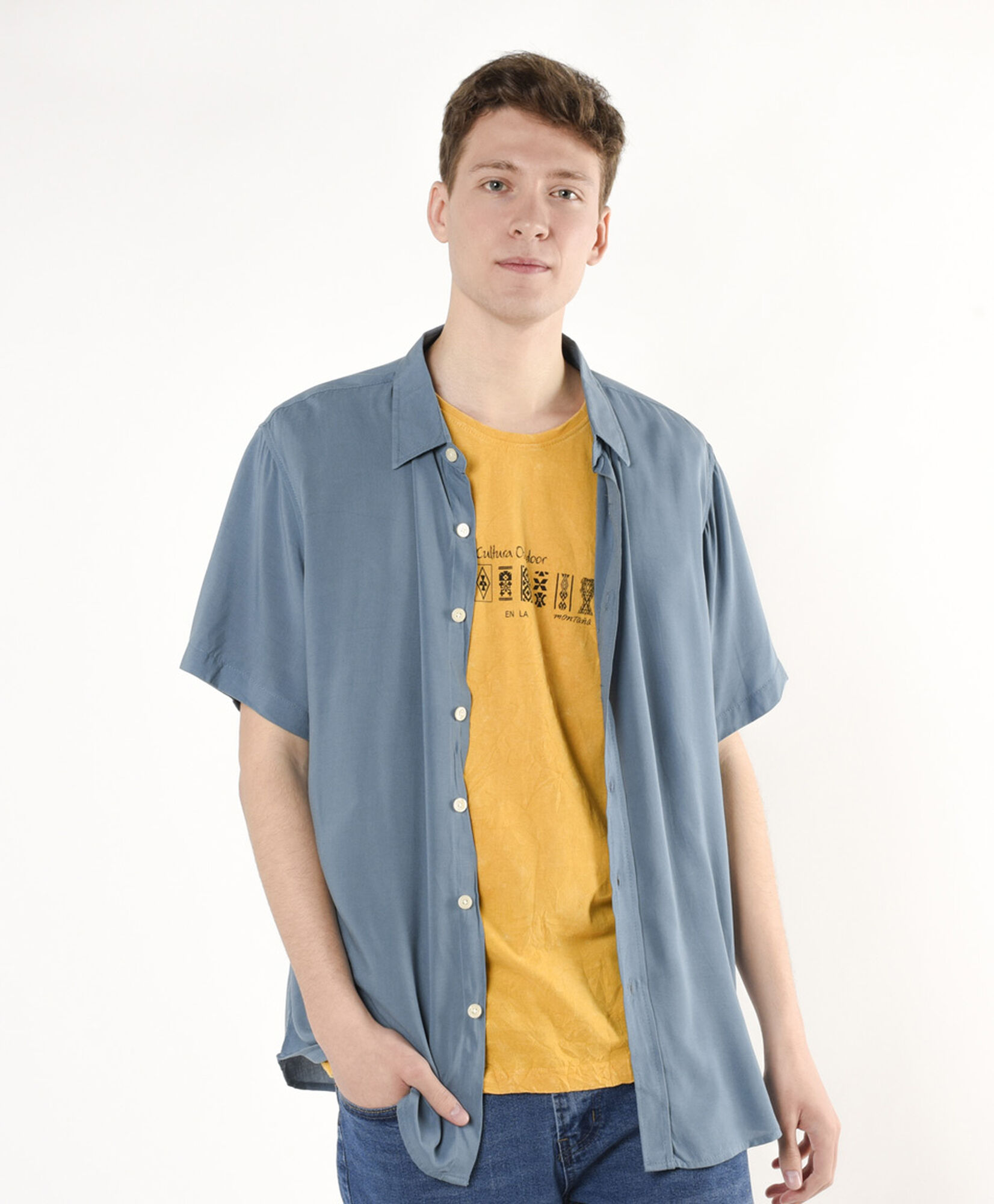 Camisa hombre colores manga corta Camisa hombre colores manga corta