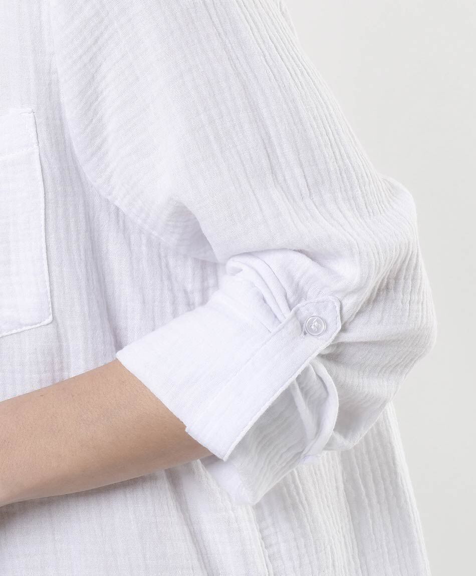 Blusa mujer texturizada blanca