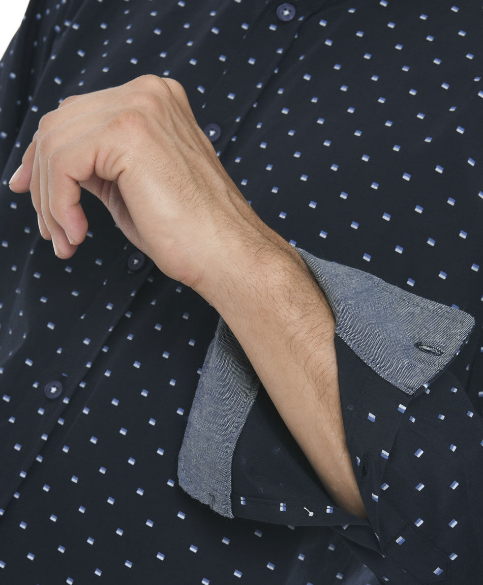 Camisa hombre mini rect&aacute;ngulos