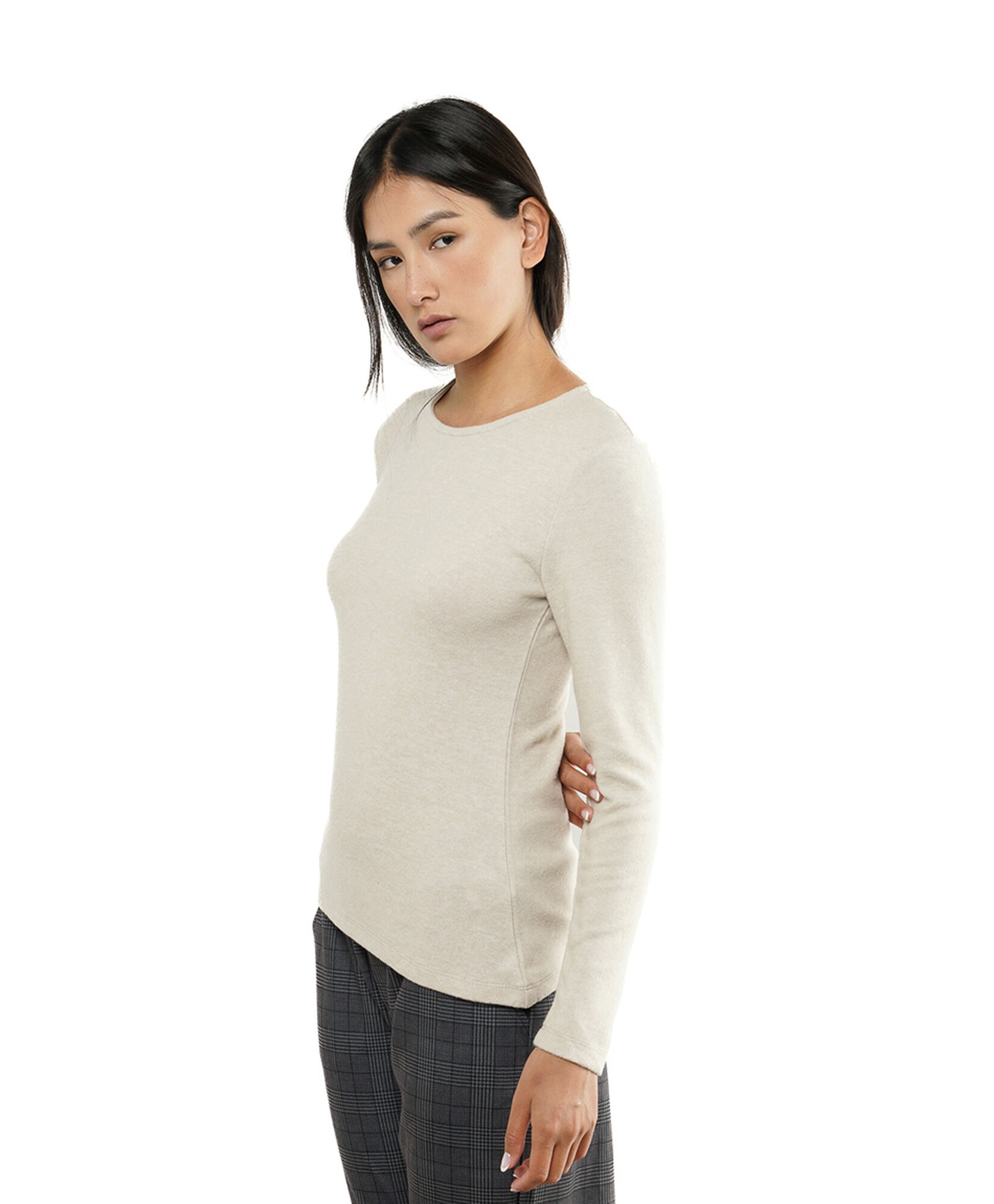 Sweater mujer liso beige Sweater mujer liso beige