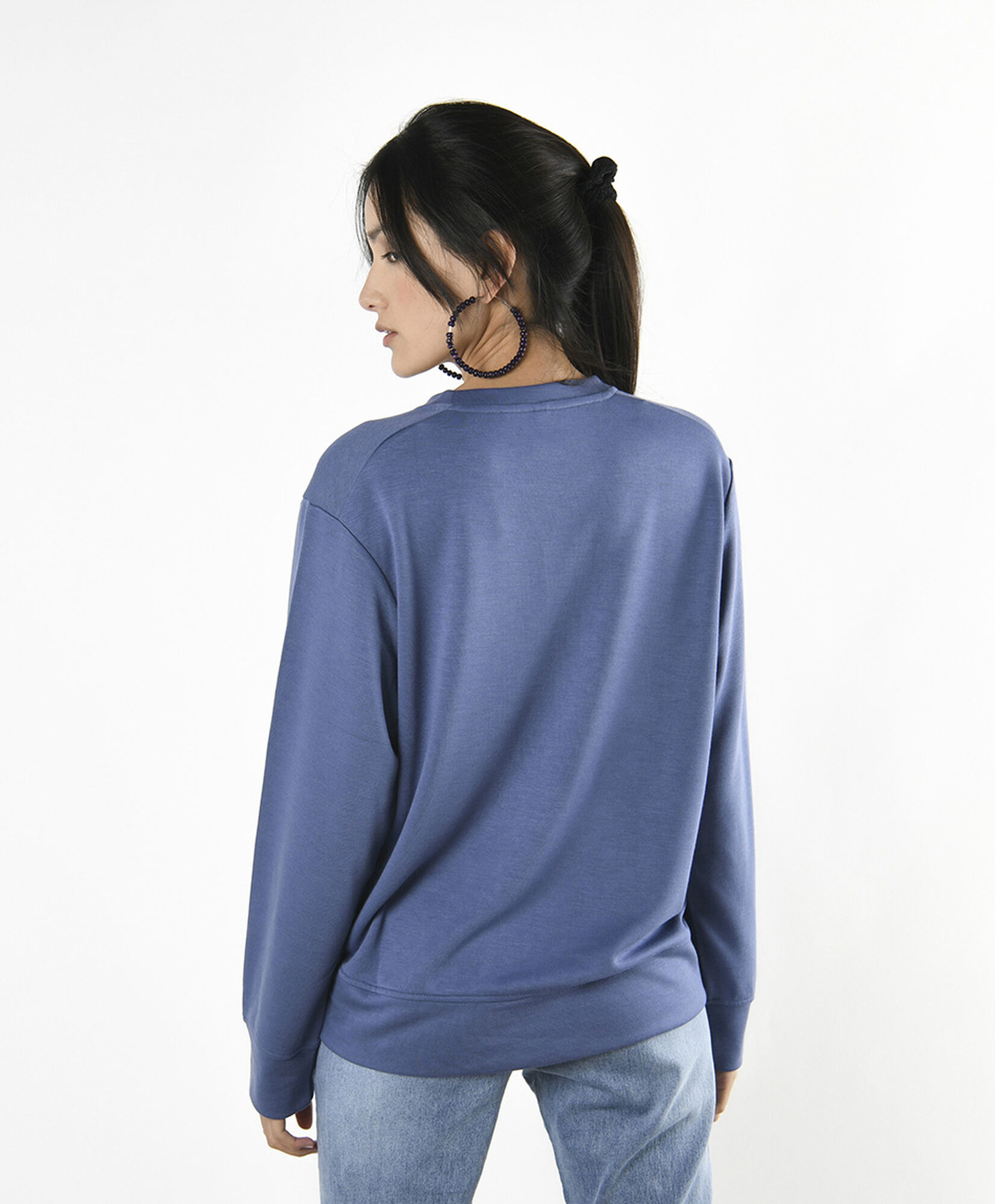 Polerón mujer liso azul Polerón mujer liso azul