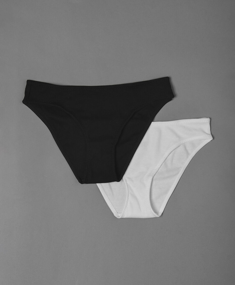 Pack 2 bikini mujer acanalados