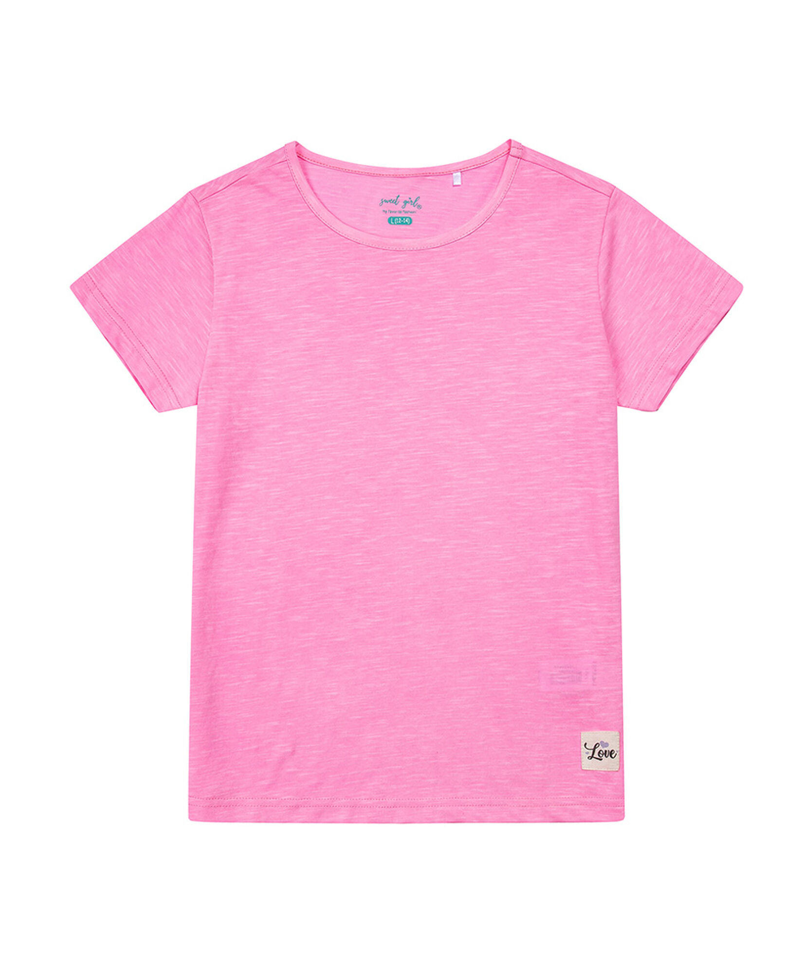 Polera niña básica rosada Polera niña básica rosada