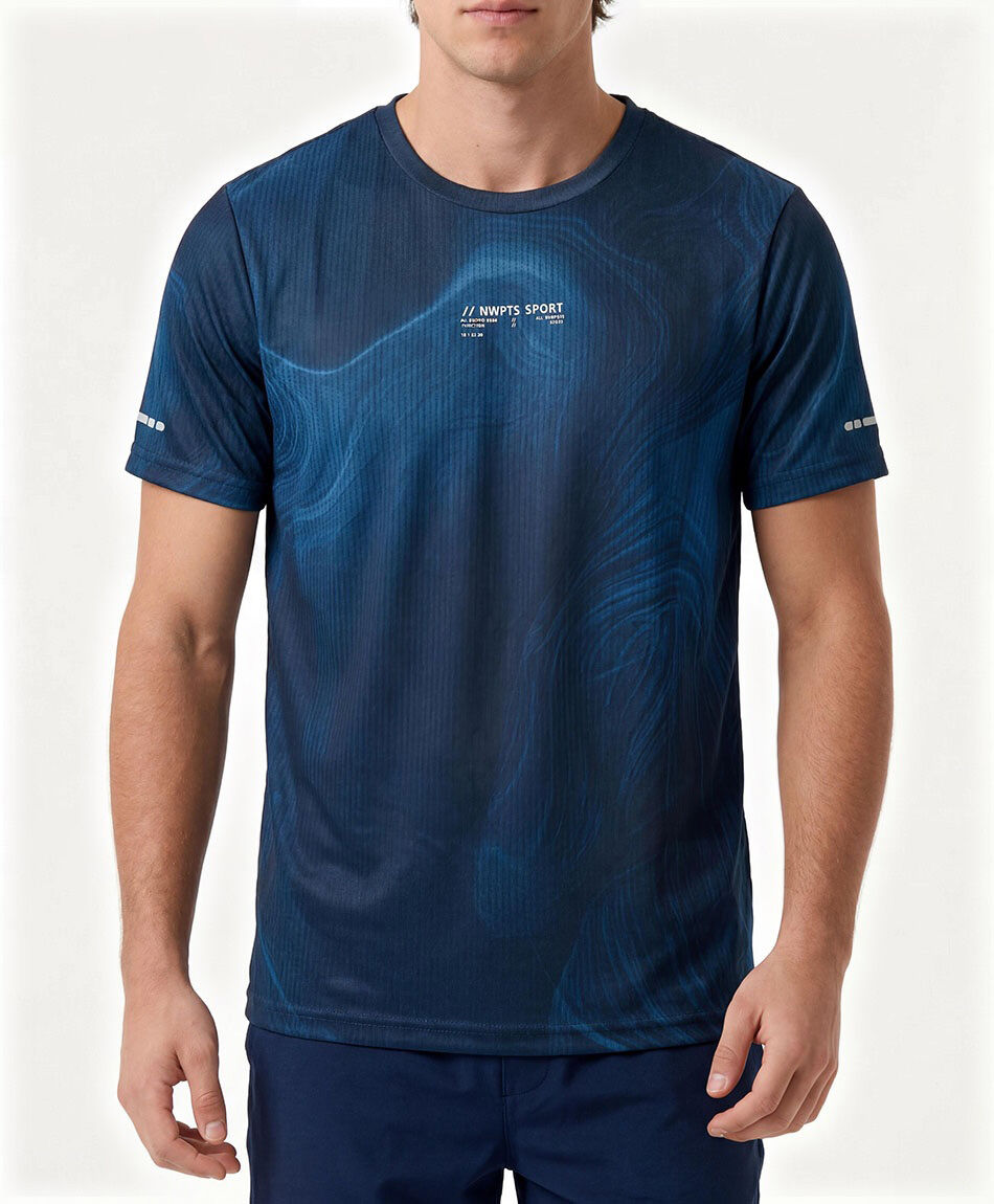 Polera deportiva hombre ondas