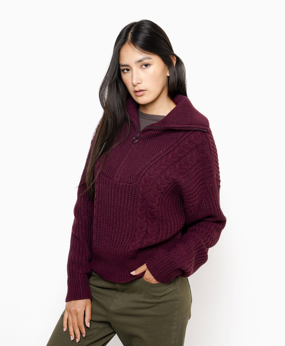 Sweater mujer punto ingl&eacute;s tren