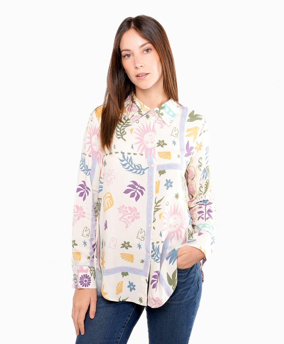 Blusa mujer estampado art&iacute;stico