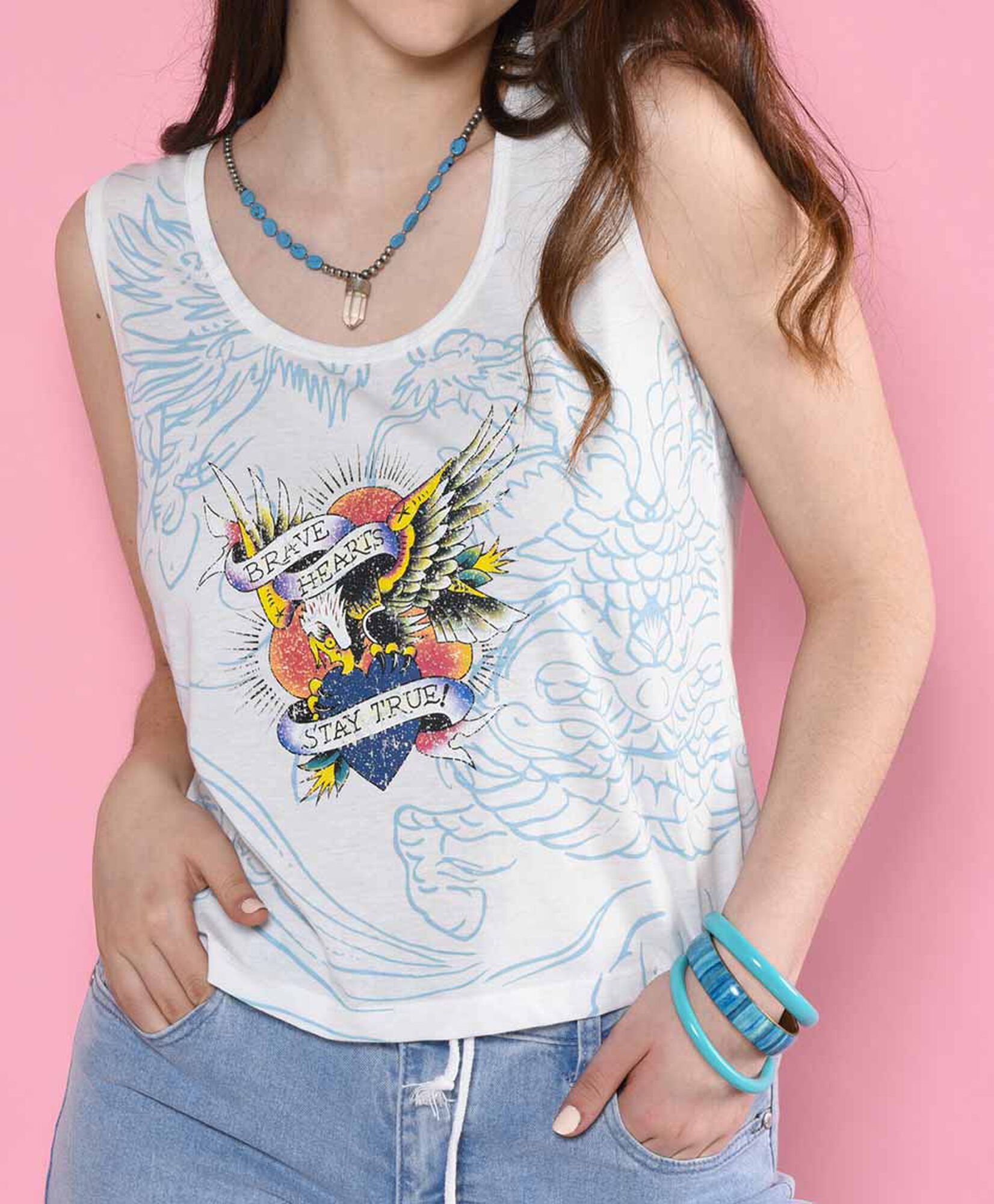 Polera sin mangas cuello redondo Polera sin mangas cuello redondo