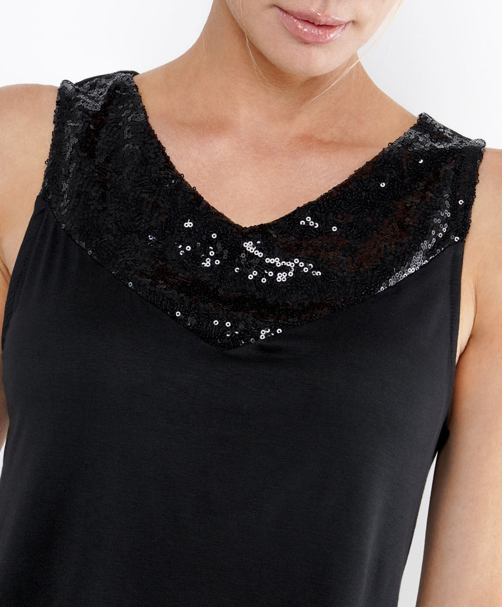 Polera mujer top lentejuelas Polera mujer top lentejuelas