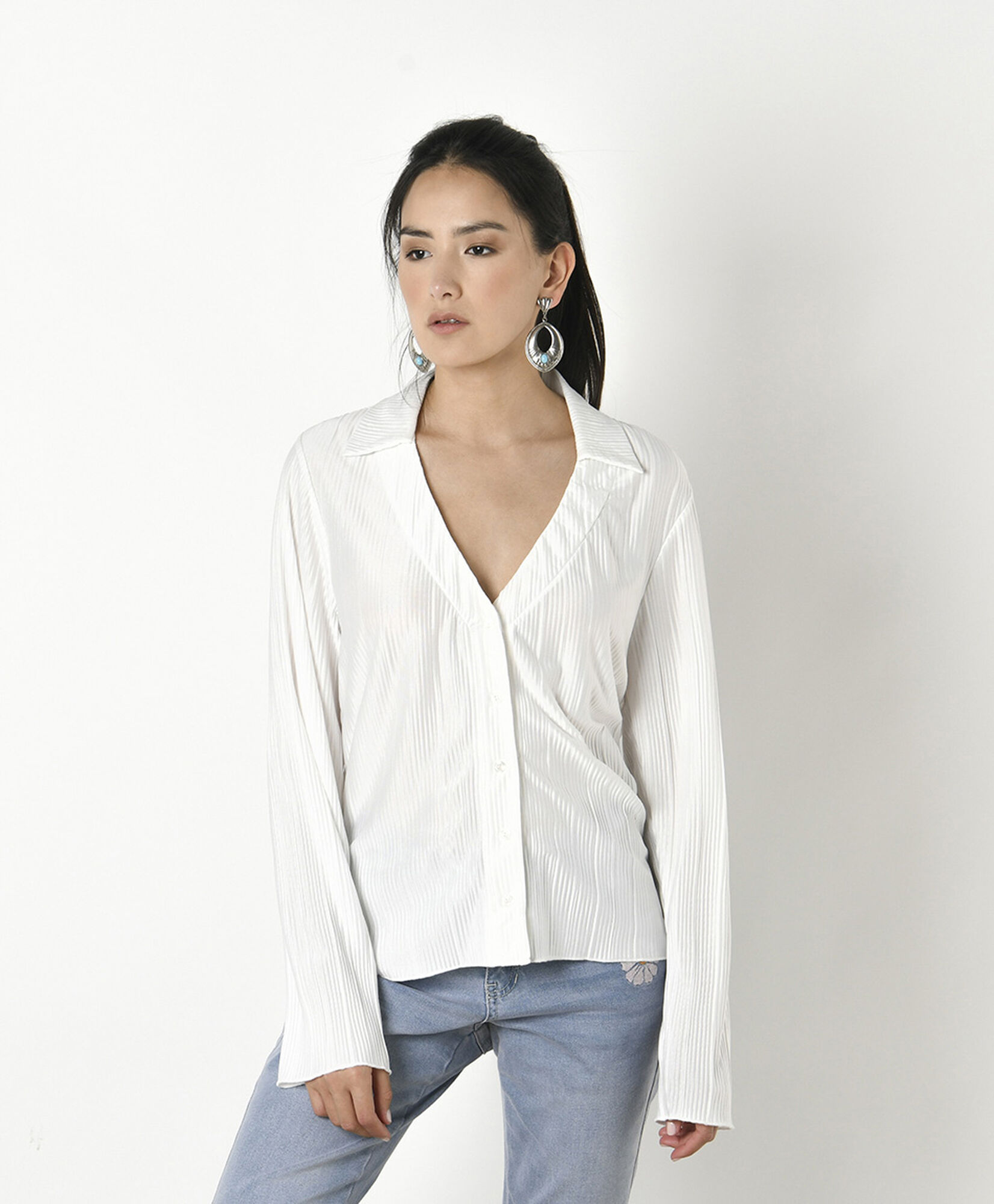 Blusa mujer textura líneas Blusa mujer textura líneas