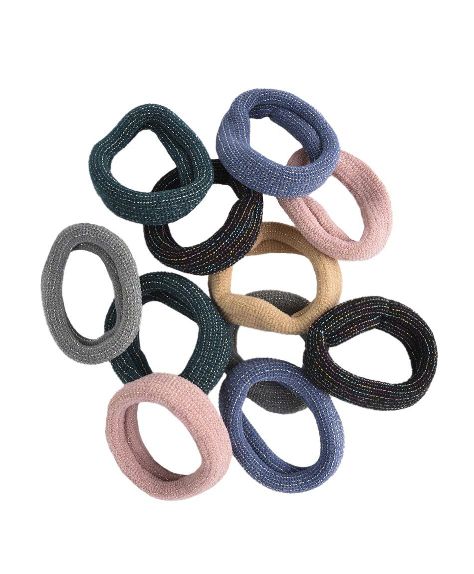 Set de colets mujer brillantes 12 piezas