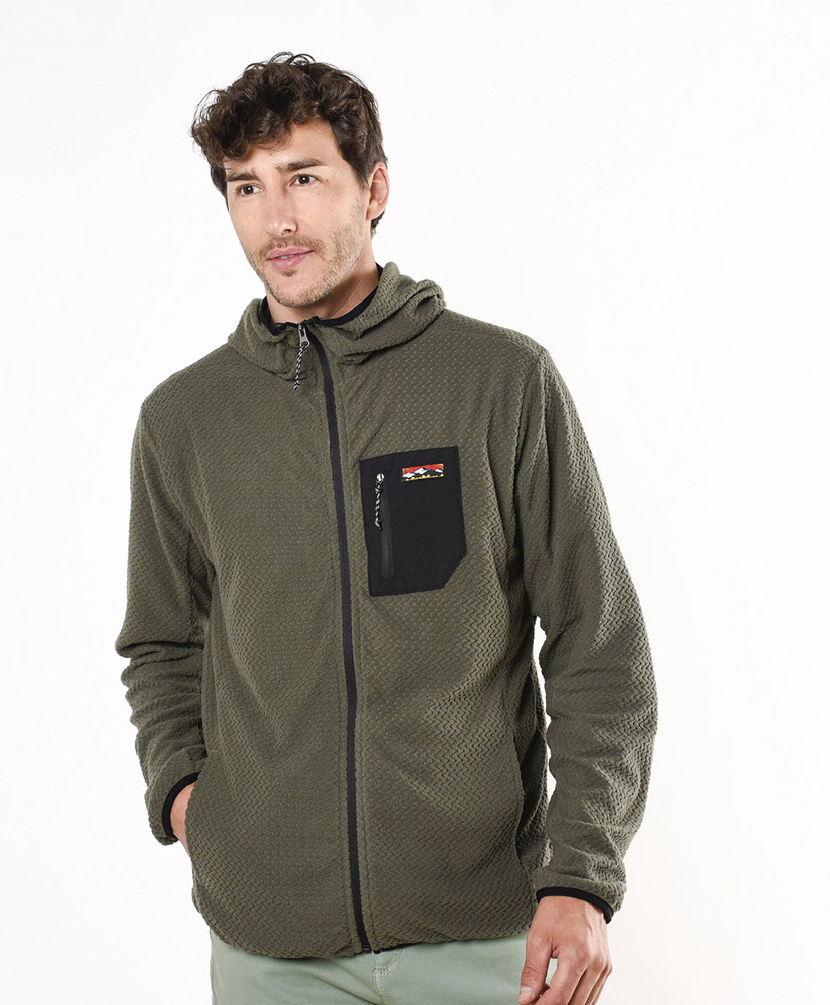 Polerón hombre outdoor textura Polerón hombre outdoor textura