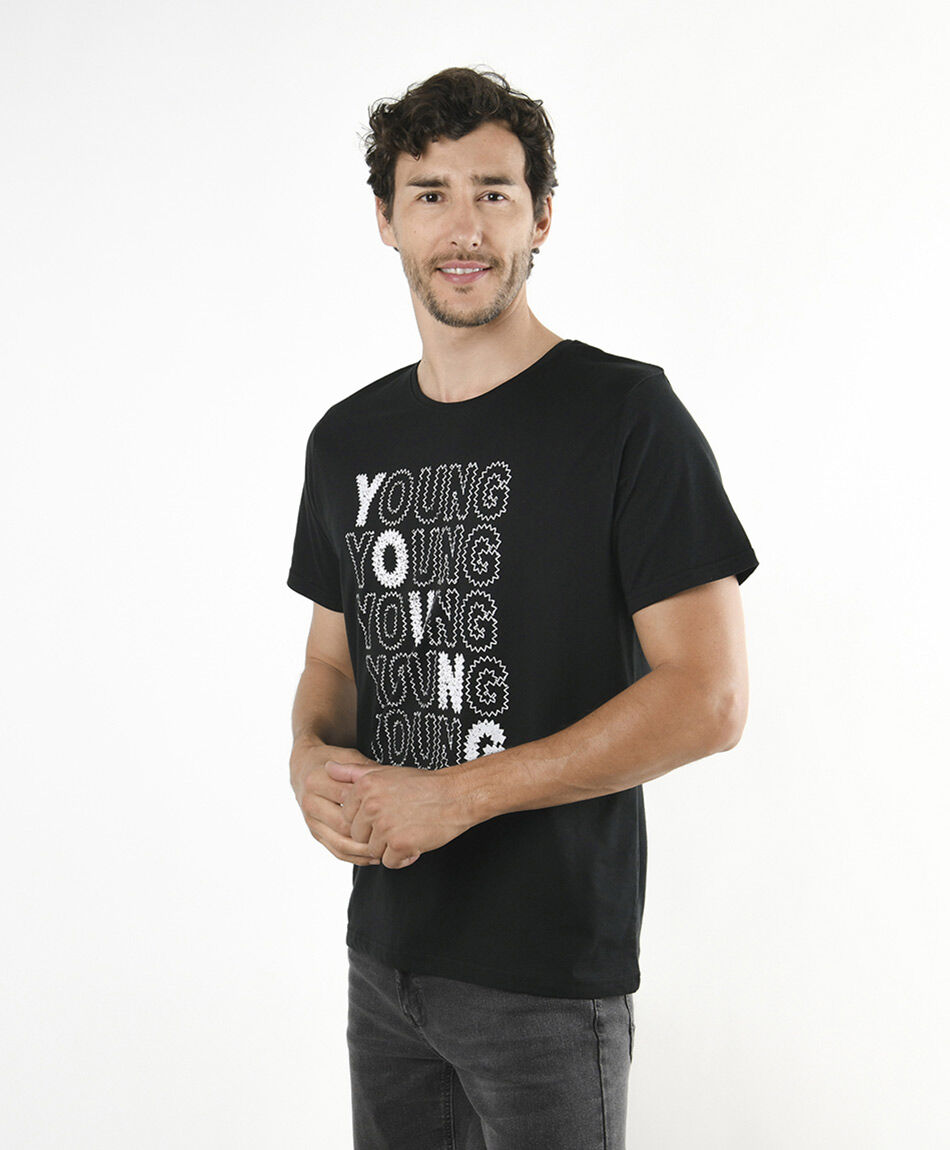 Polera hombre estampado young