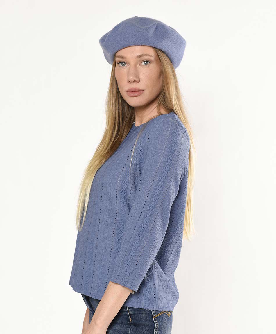 Polera mujer calado rombos