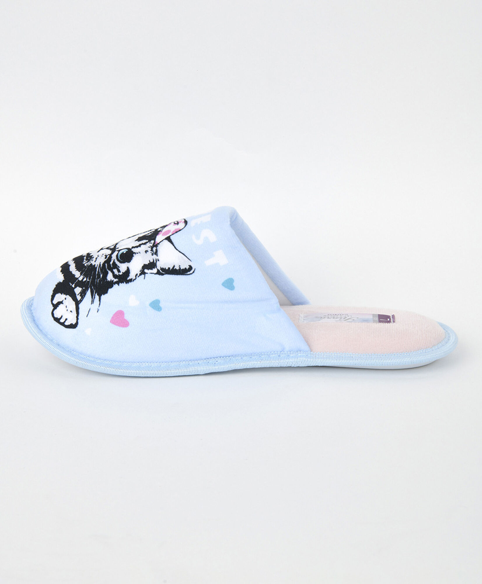 Pantufla mujer gato y corazones Pantufla mujer gato y corazones