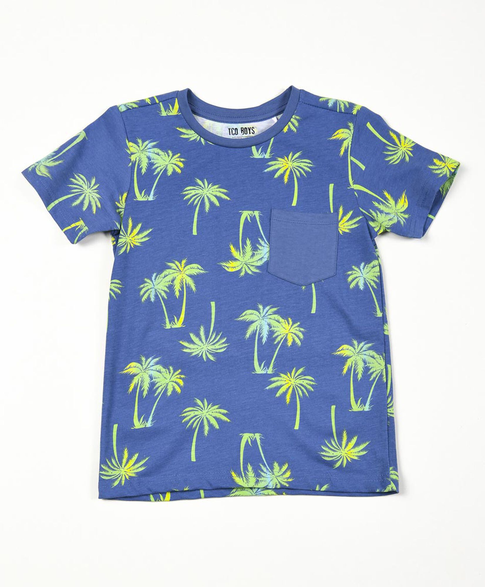 Polera niño palmeras bolsillo Polera niño palmeras bolsillo