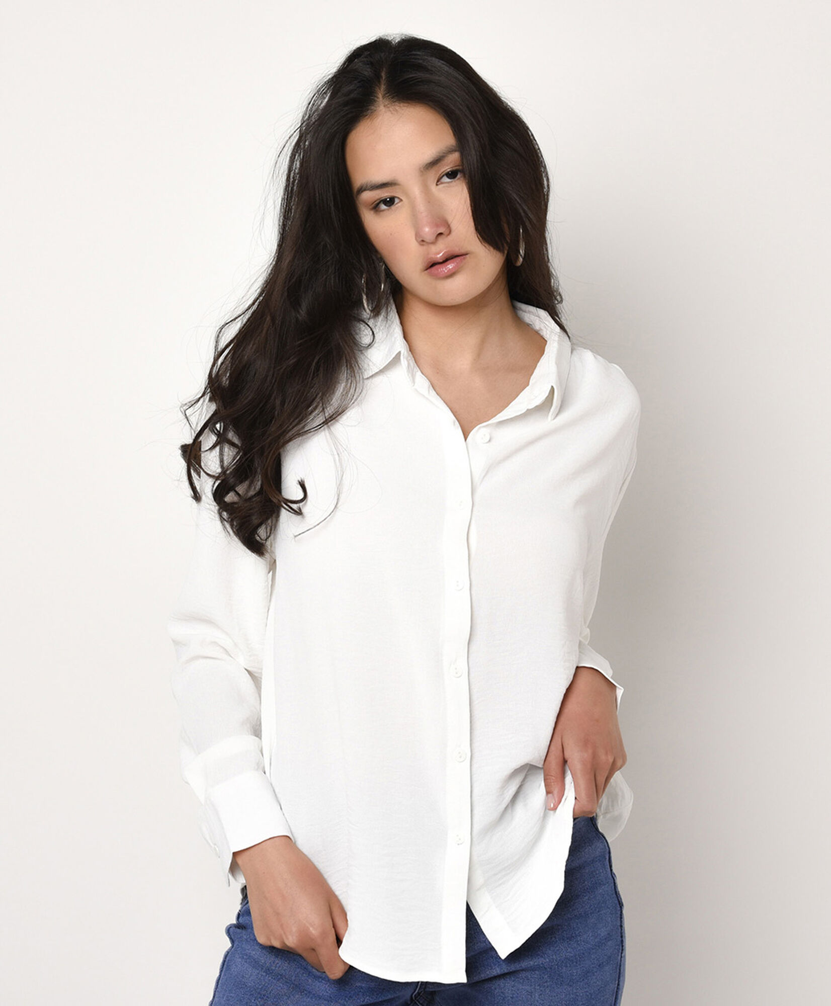 Blusa mujer camisera blanca Blusa mujer camisera blanca