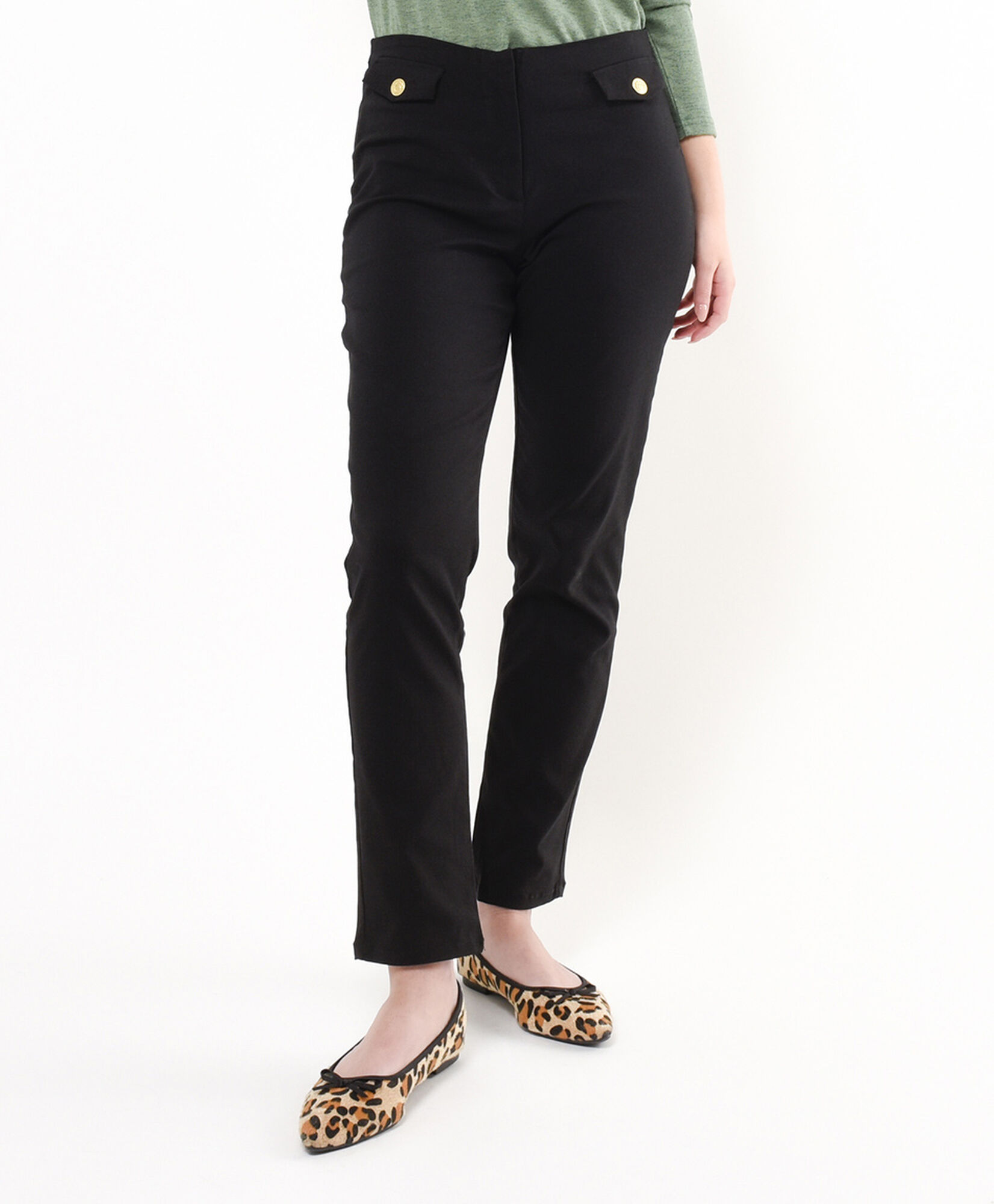 Pantalón mujer botones decorativos Pantalón mujer botones decorativos