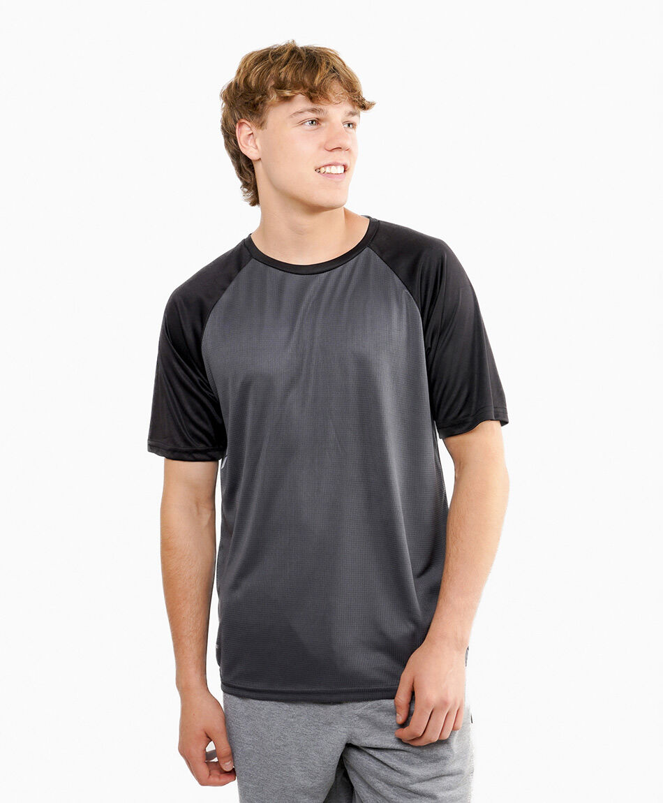 Polera deportiva hombre run grey