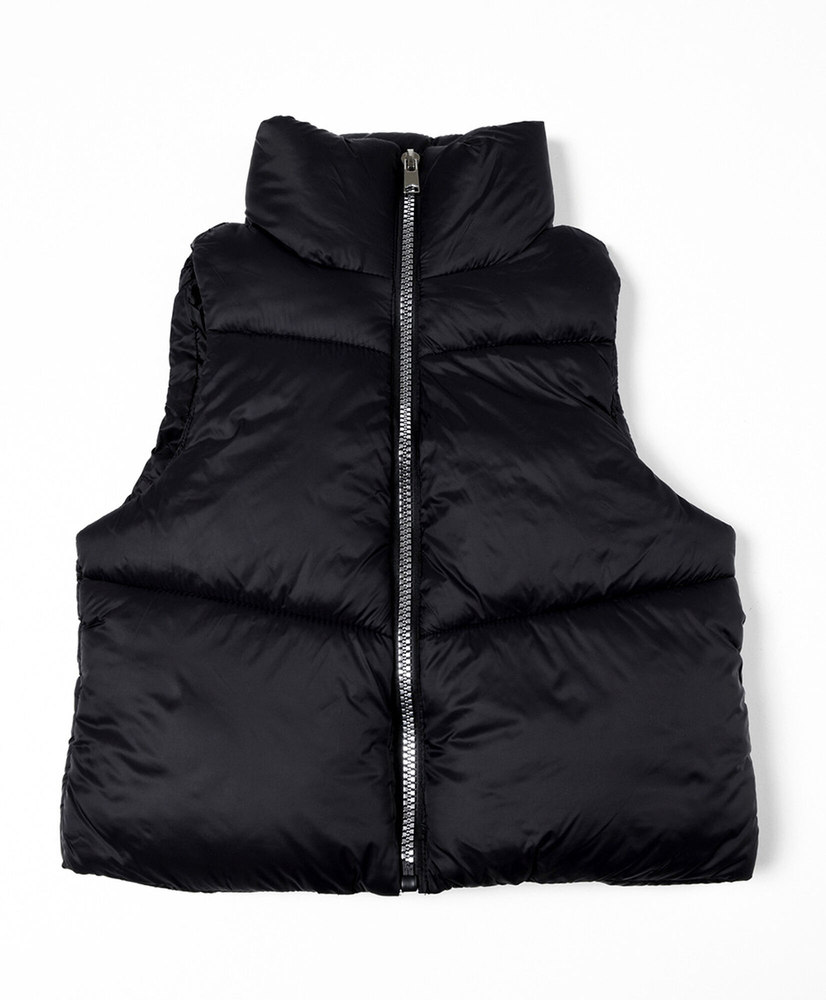 Parka niña sin mangas negra Parka niña sin mangas negra