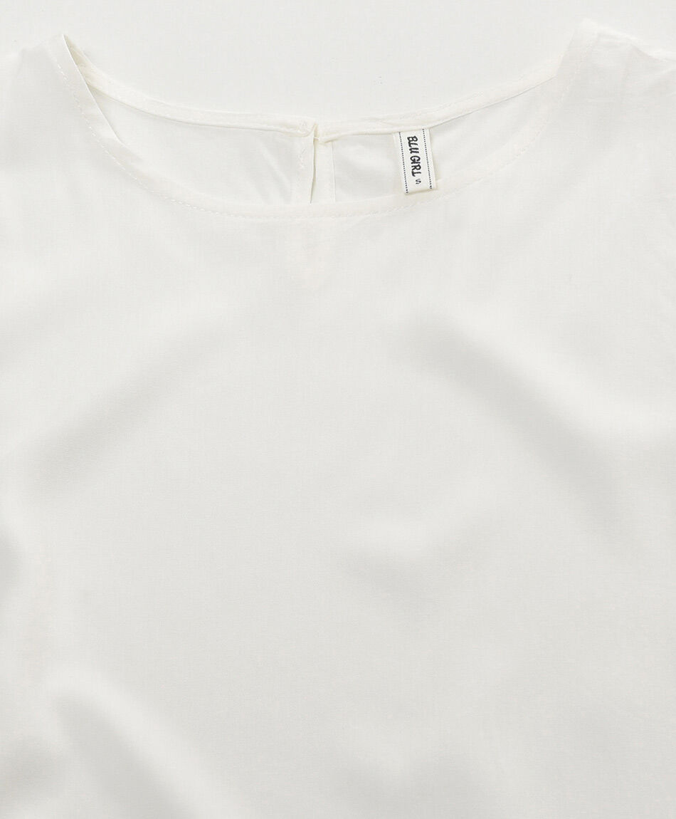 Blusa mujer lisa blanca sin mangas