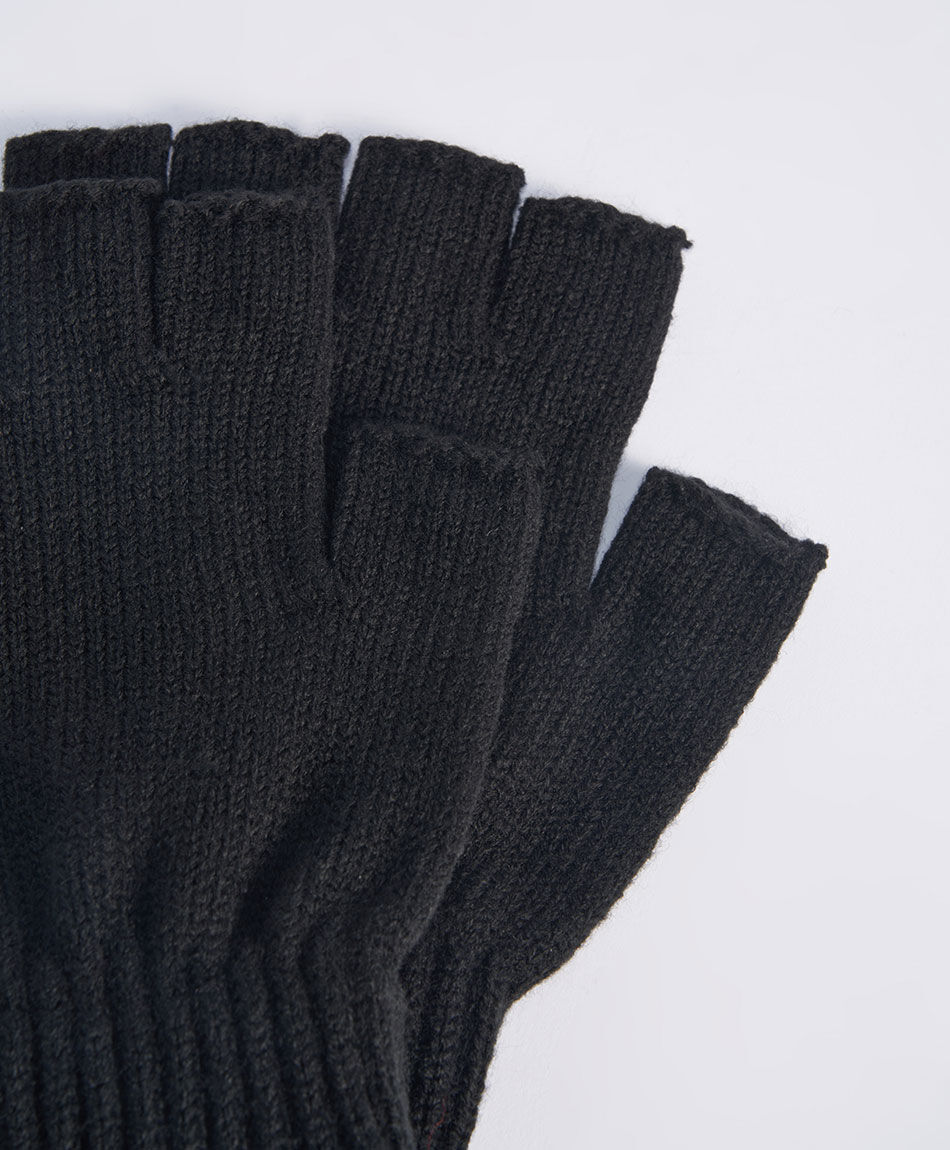 Guantes hombre sin dedos negro