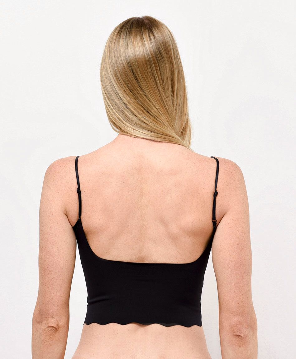 Bralette mujer encajes pretina larga