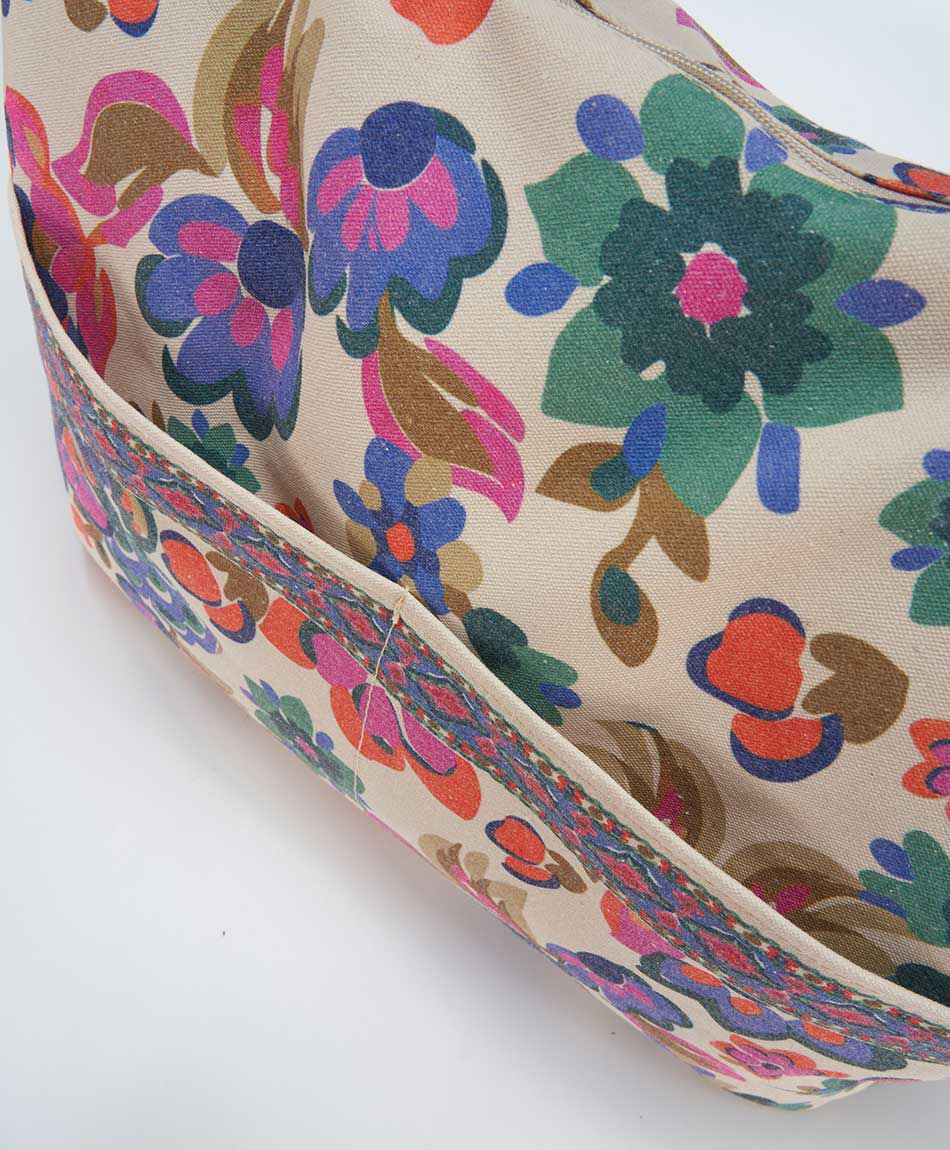 Bolso de playa mujer floreada