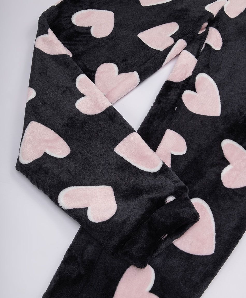 Pijama mujer coral corazones pink