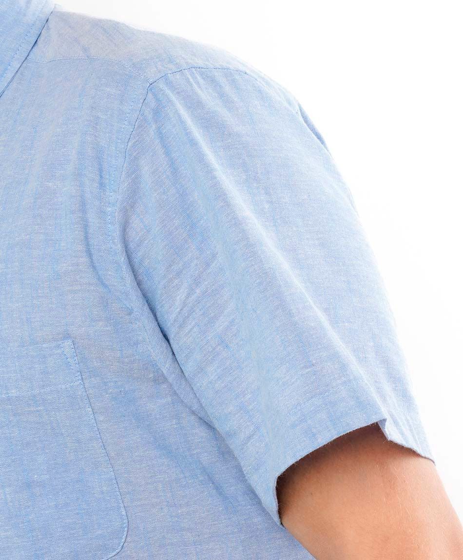 Camisa hombre lisa manga corta