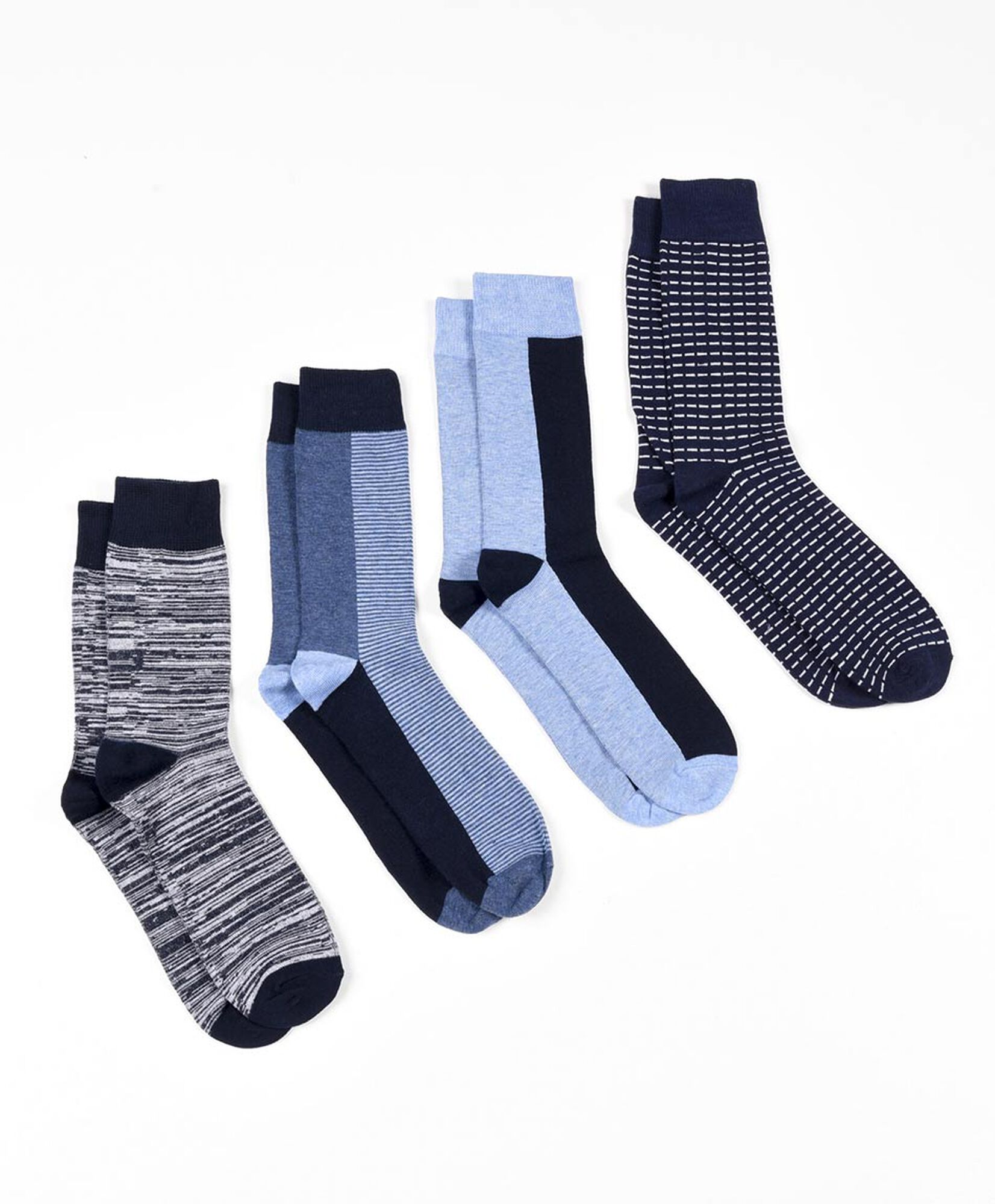 Pack 4 calcetines hombre azules largos Pack 4 calcetines hombre azules largos