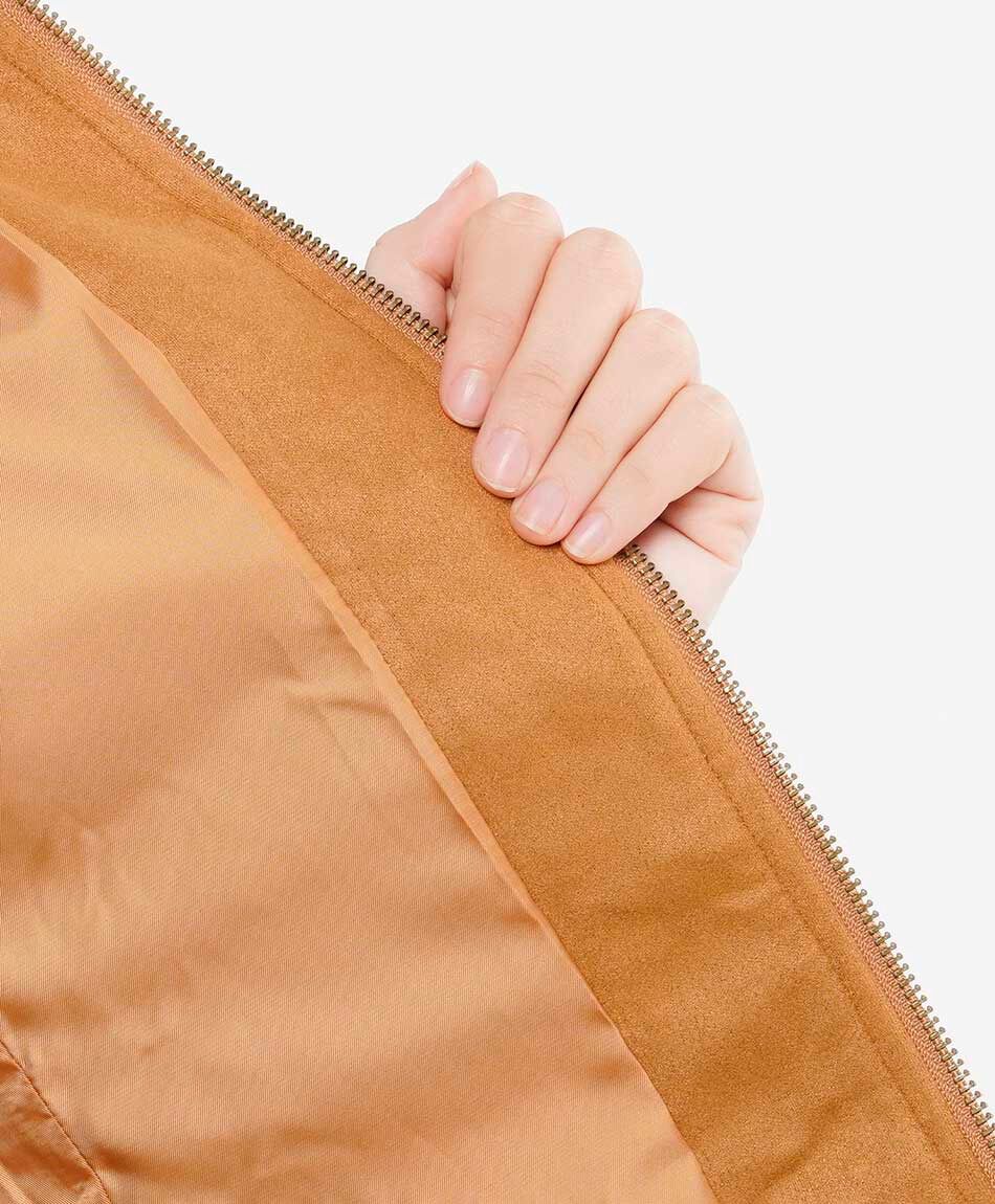Chaqueta mujer suede cierre