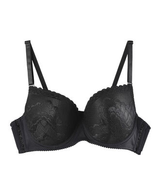 Sostén mujer cruzados laterales push up escote en v