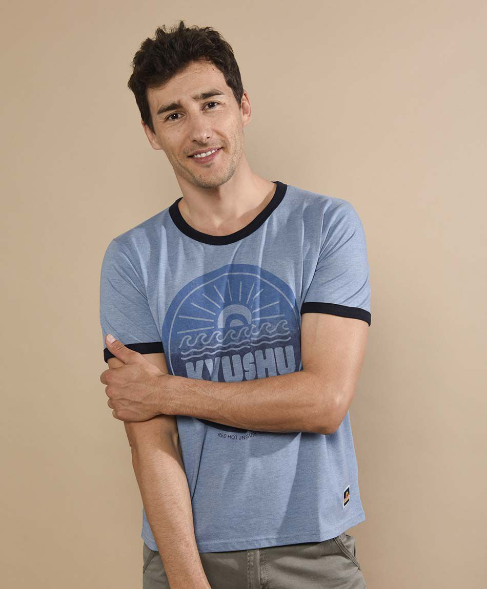 Polera manga corta cuello redondo