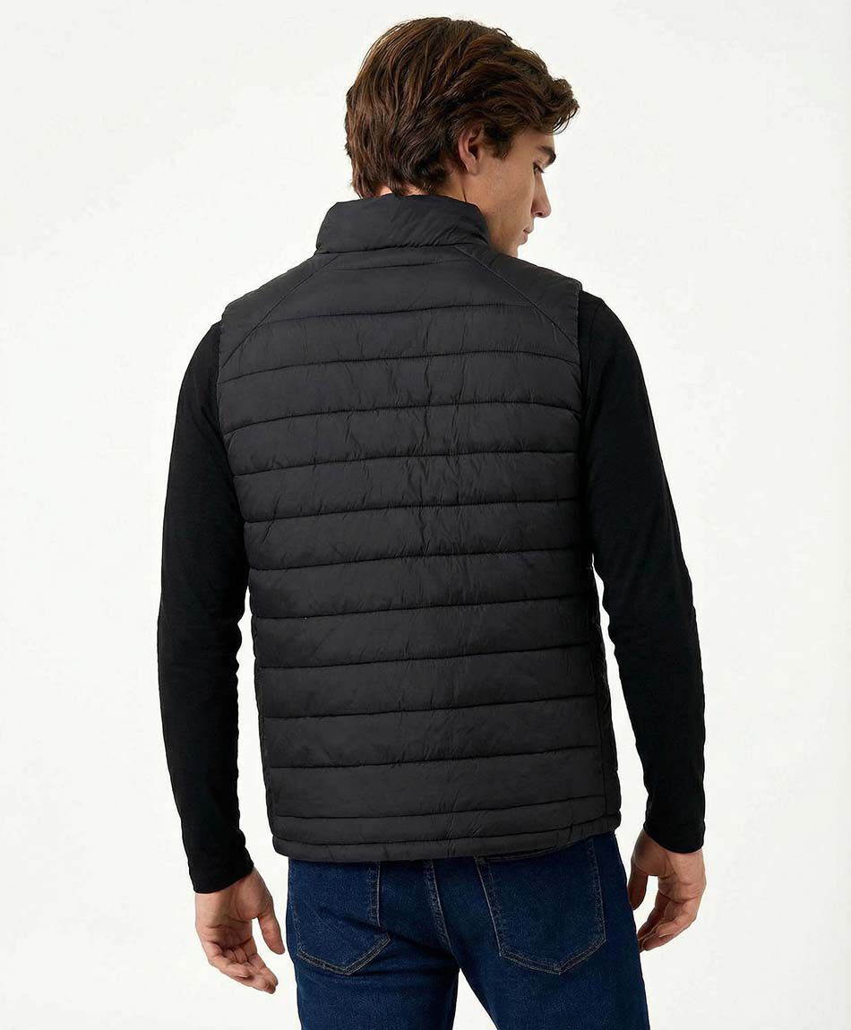 Parka deportiva hombre sin mangas negro