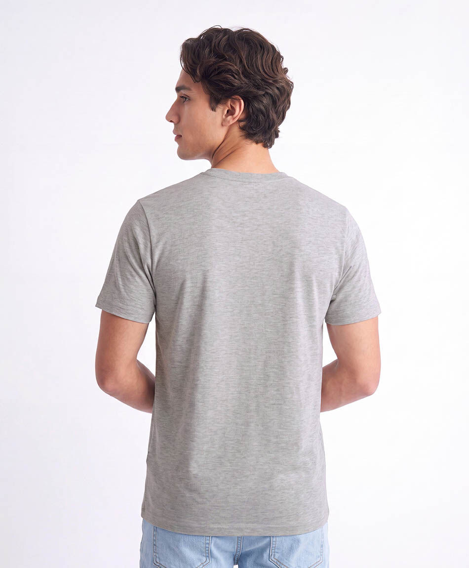 Polera hombre lisa logo