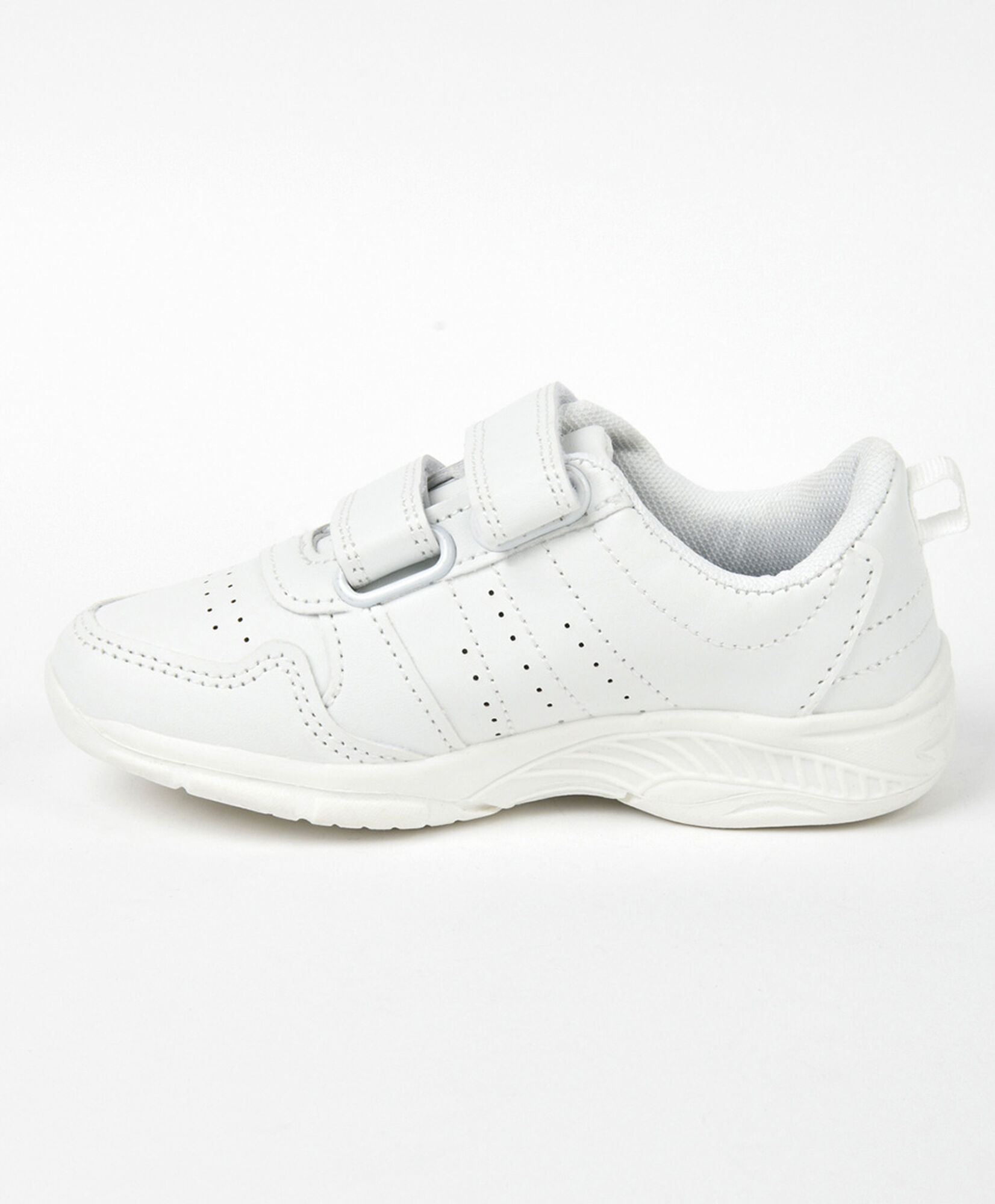 Zapatilla escolar blanca velcros Zapatilla escolar blanca velcros