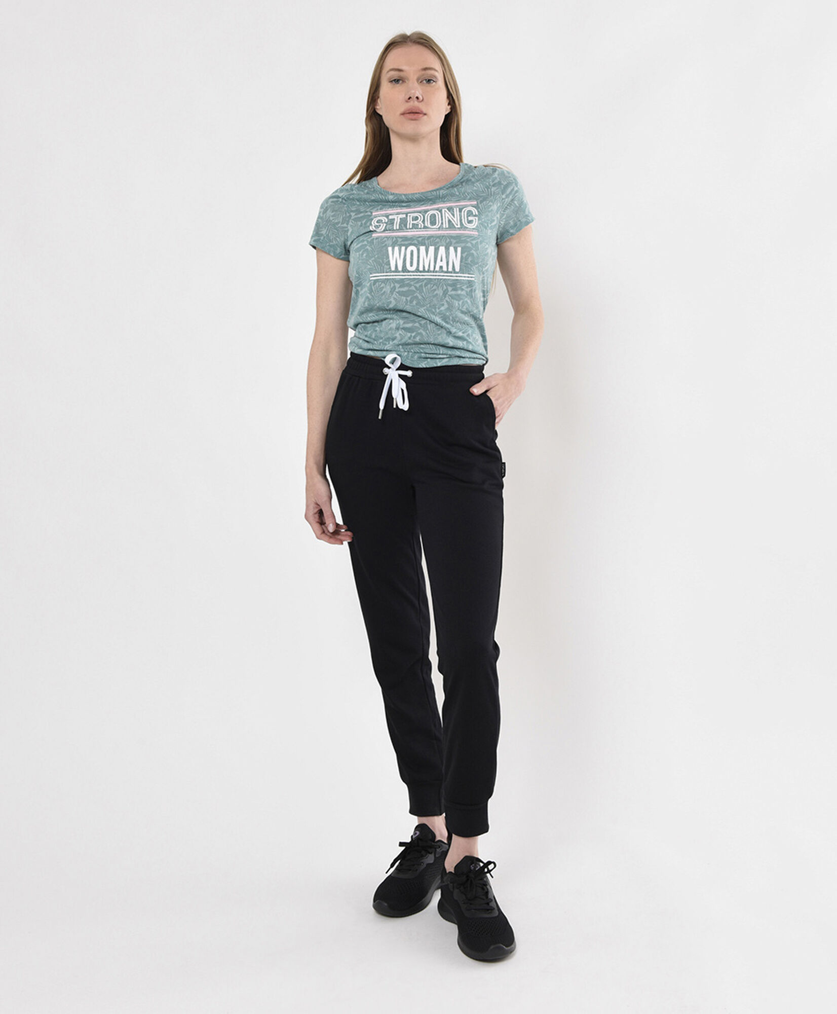 Pantalón de buzo mujer liso jogger Pantalón de buzo mujer liso jogger