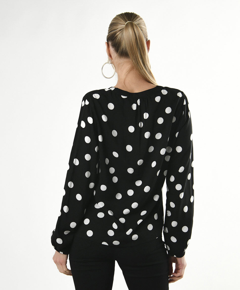 Blusa mujer puntos blancos
