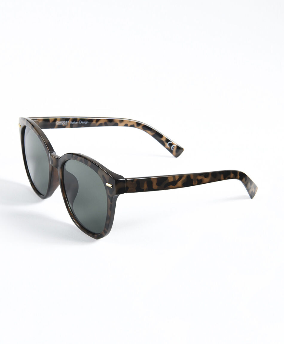 Lentes mujer redondos animal print protecci&oacute;n uv